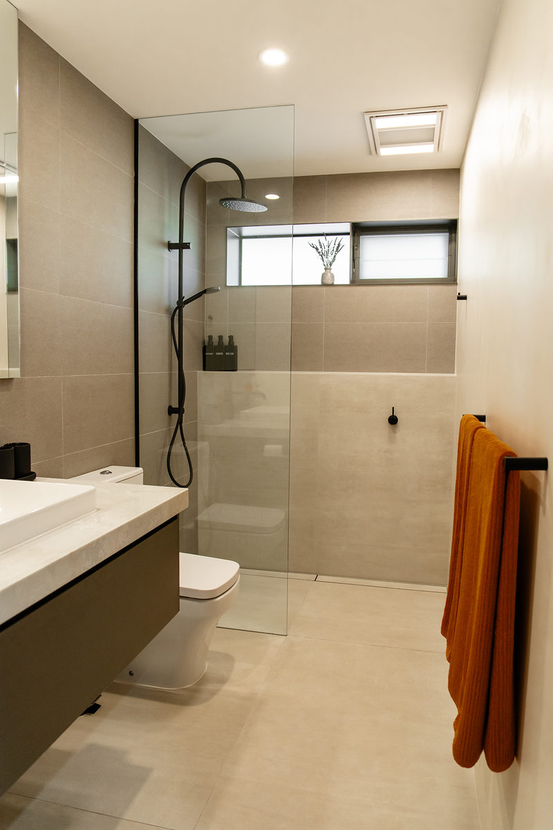 Guest bathroom with walk-in shower
